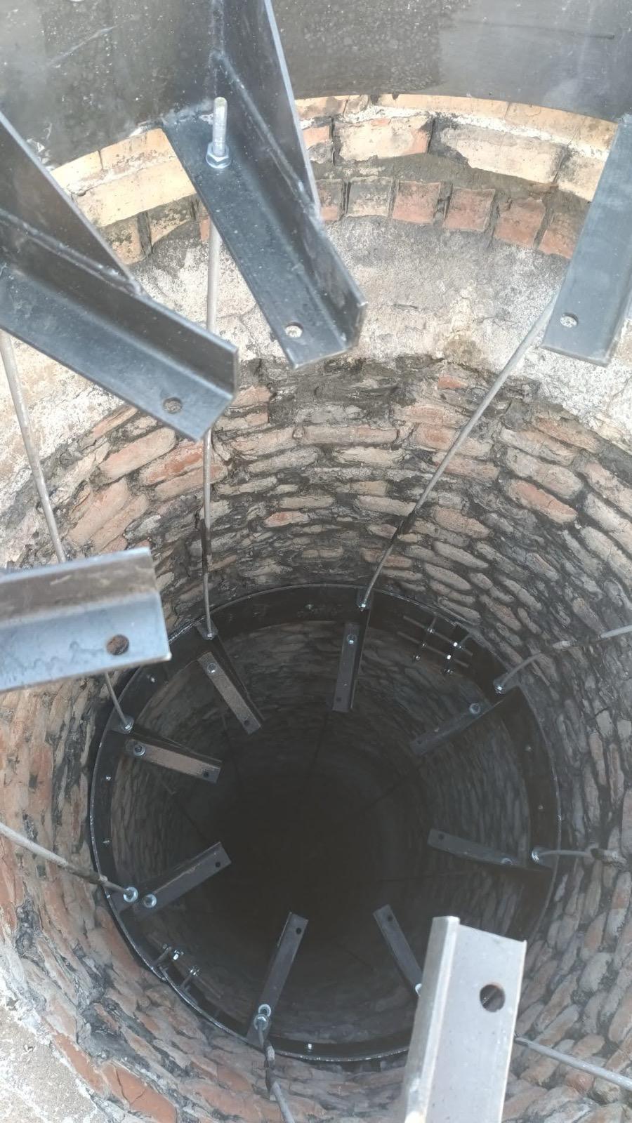 Finalizadas las obras de reparación estructural de la chimenea de La Tejería