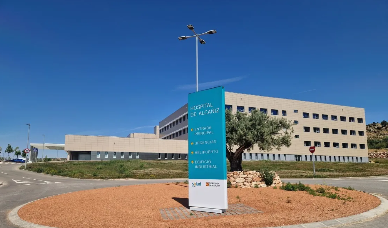 Vista exterior del nuevo Hospital de Alcañiz./ El Diario de Teruel