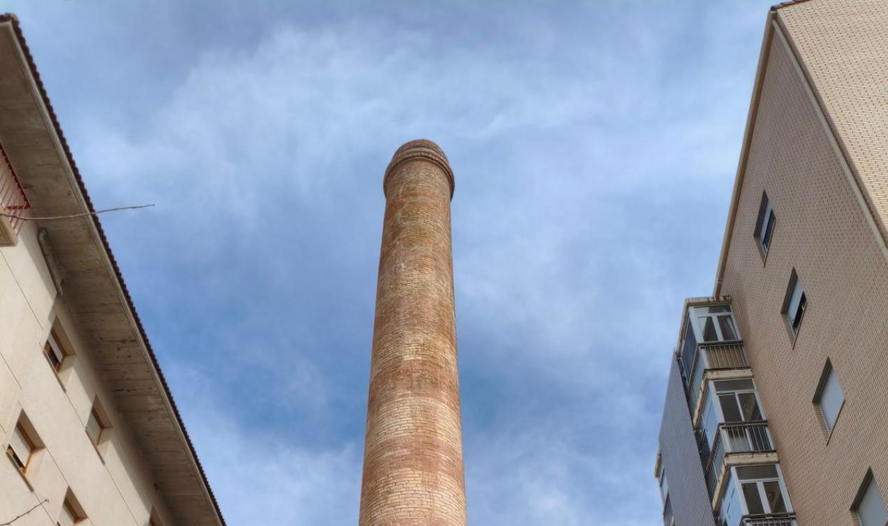Finalizadas las obras de reparación estructural de la chimenea de La Tejería
