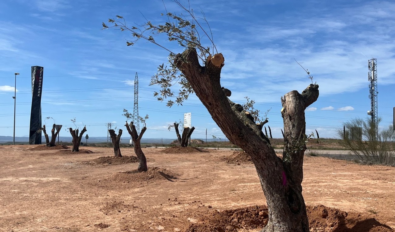 Actuación en una de las rotondas principales de acceso al circuito./ Motorland