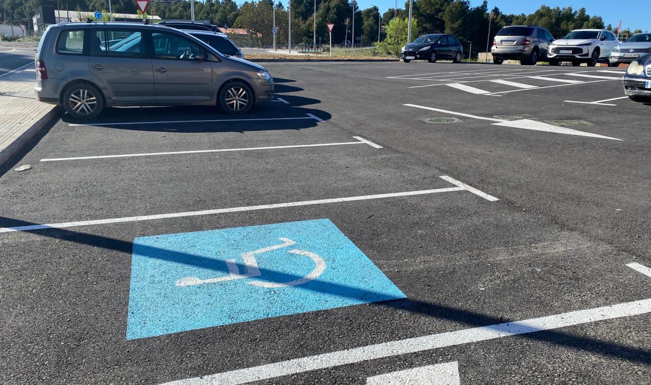 Nueva zona de aparcamiento junto a la estación de autobuses./ Ayto. Alcañiz