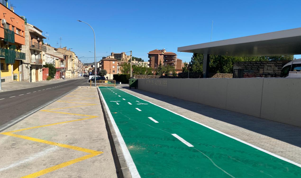 Zona de nuevo carril bici./ Ayto. Alcañiz