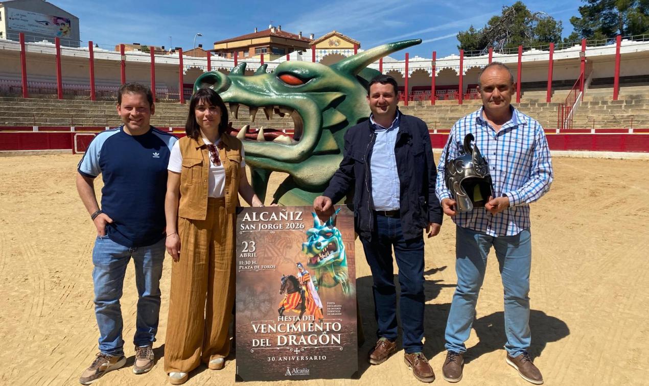 Presentación de San Jorge en la plaza de toros de Alcañiz./ Ayto. Alcañiz