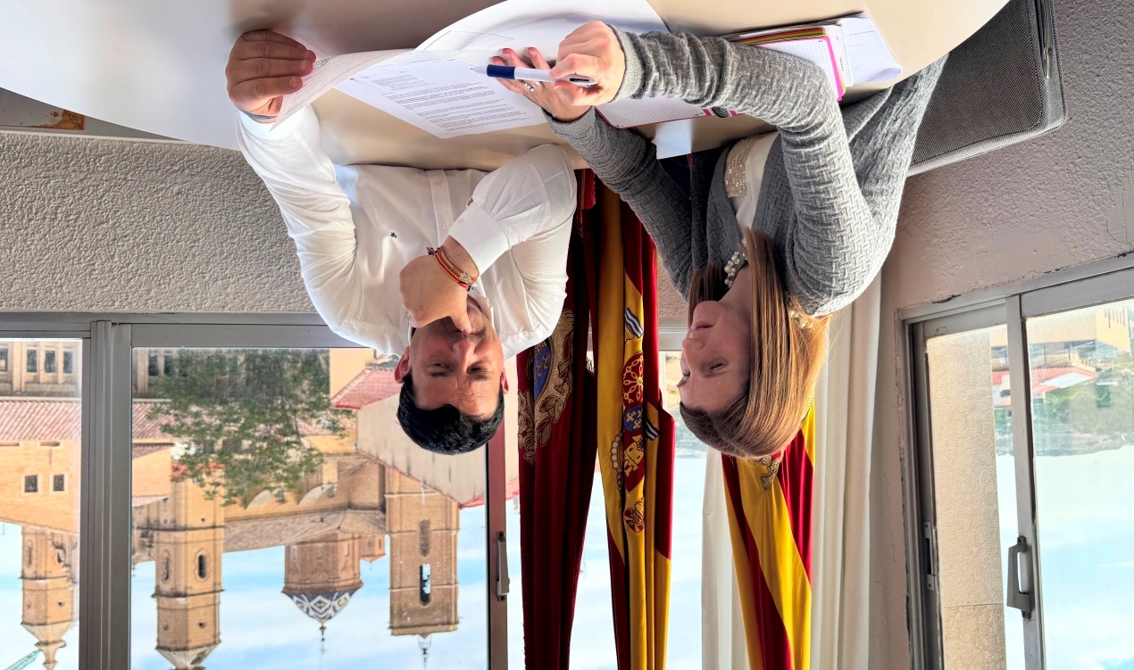 Miguel Ángel Estevan y Anabel Fernández./ Ayto. Alcañiz