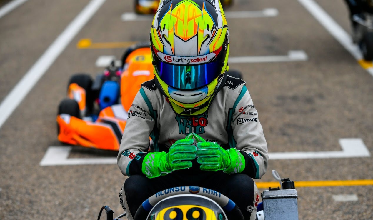 Foto de archivo del CKCV 2025. Parrilla de salida. Circuito de Karting de MotorLand Aragón./ M.A.