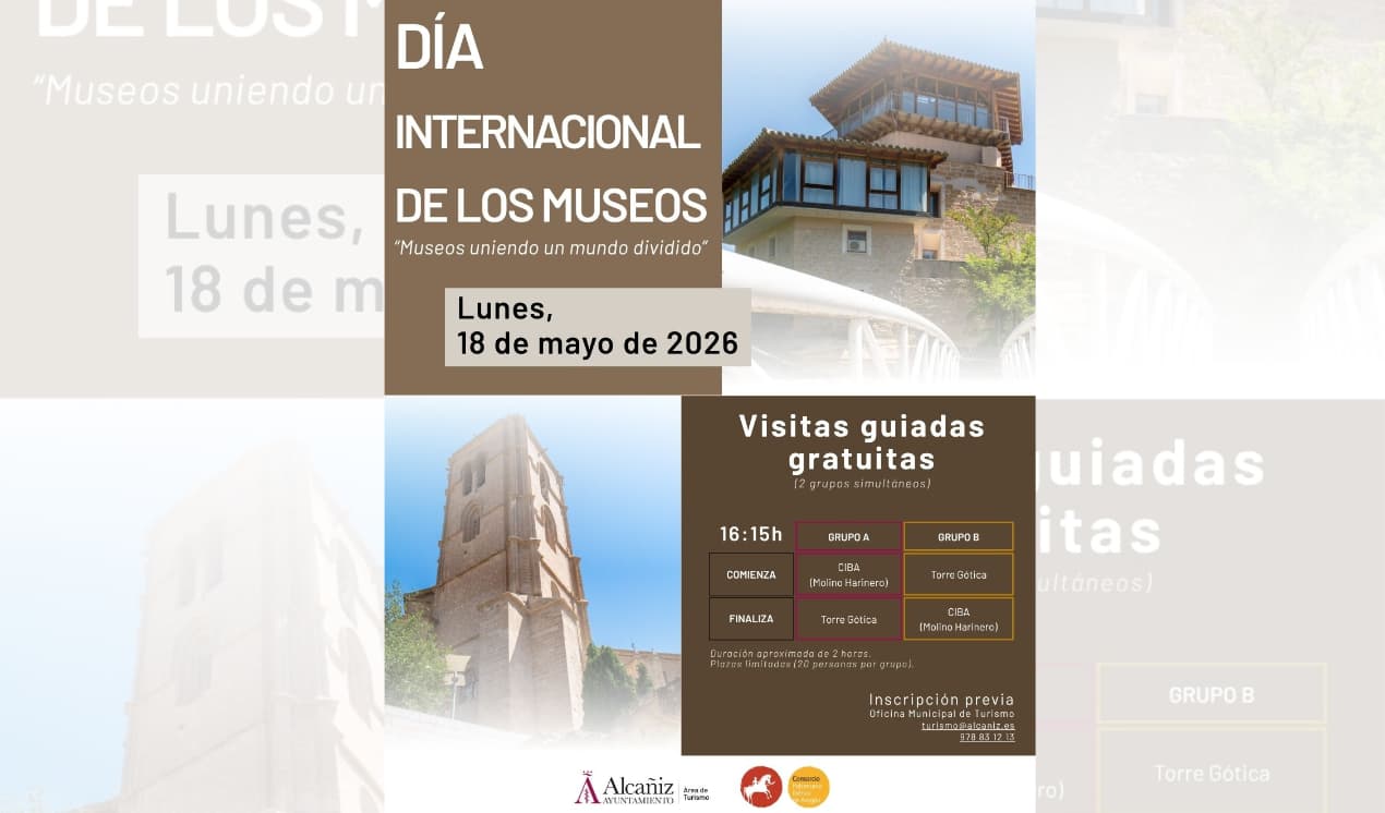 Cartel Día de los Museos./ AYTO. ALCAÑIZ