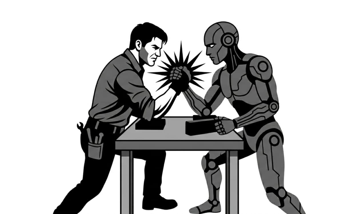 La tensión entre el trabajo tradicional y la IA./ Google Gemini