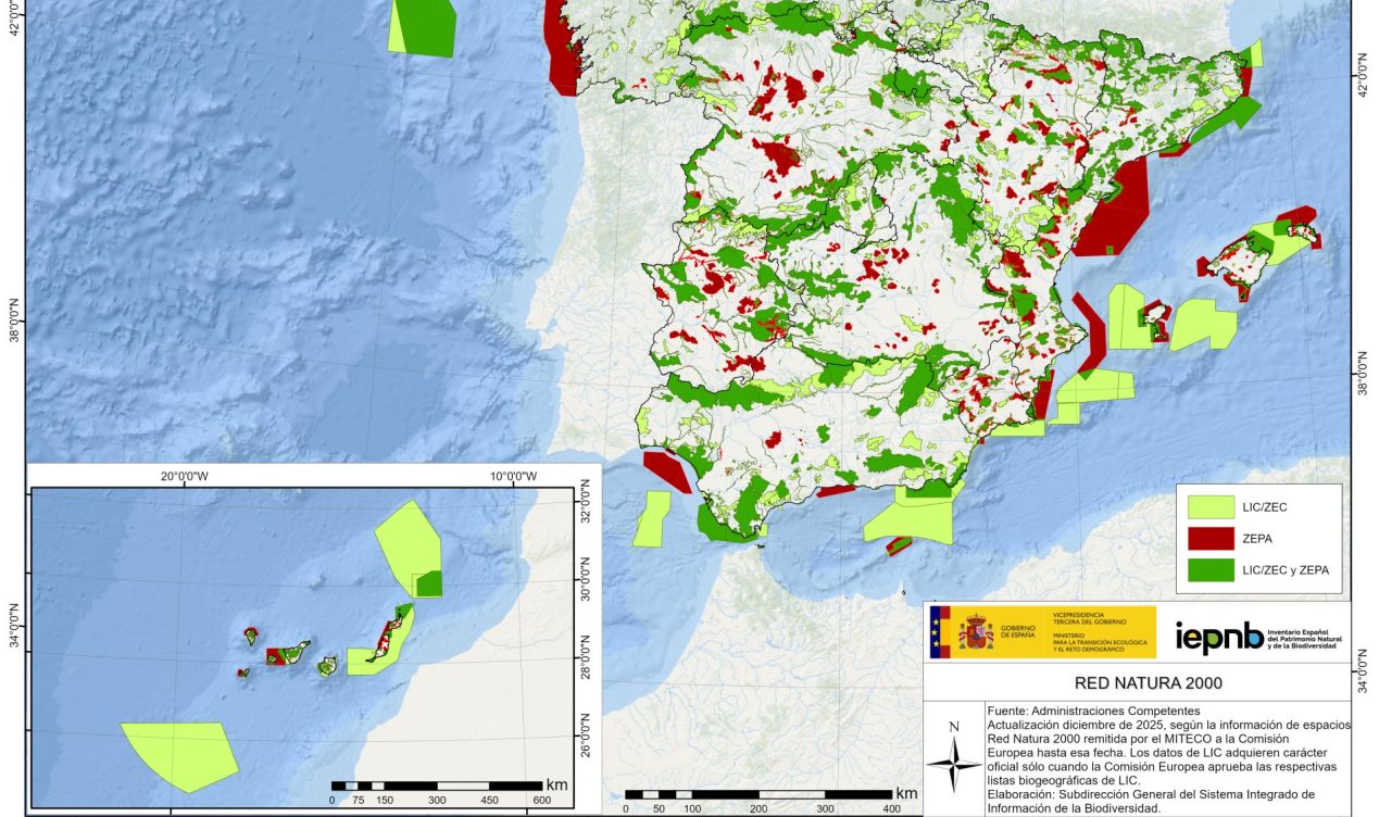 Mapa Red Natura 2000 España./ Ministerio para la Transición Ecológica y el Reto Demográfico