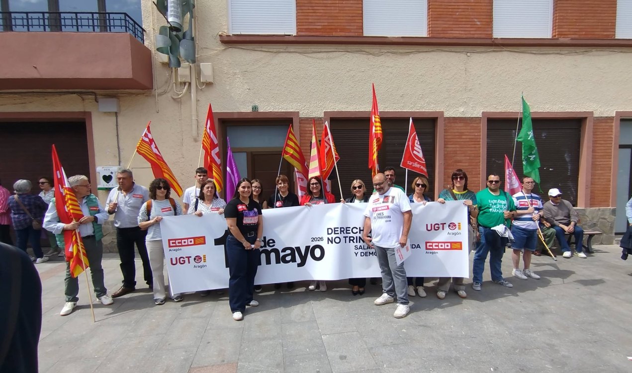 Pedro Romero en la concentración del 1 de mayo en Andorra./ CCOO