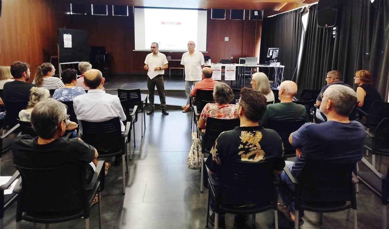 Julio Moreno y Raúl Andreu durante la presentación del acto./ Álvaro Lombarte
