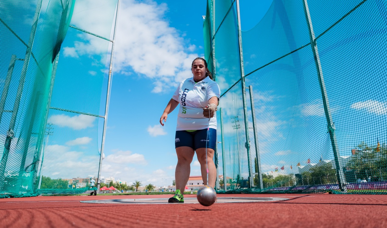 Elena Sanz durante los entrenamientos./ J.S.