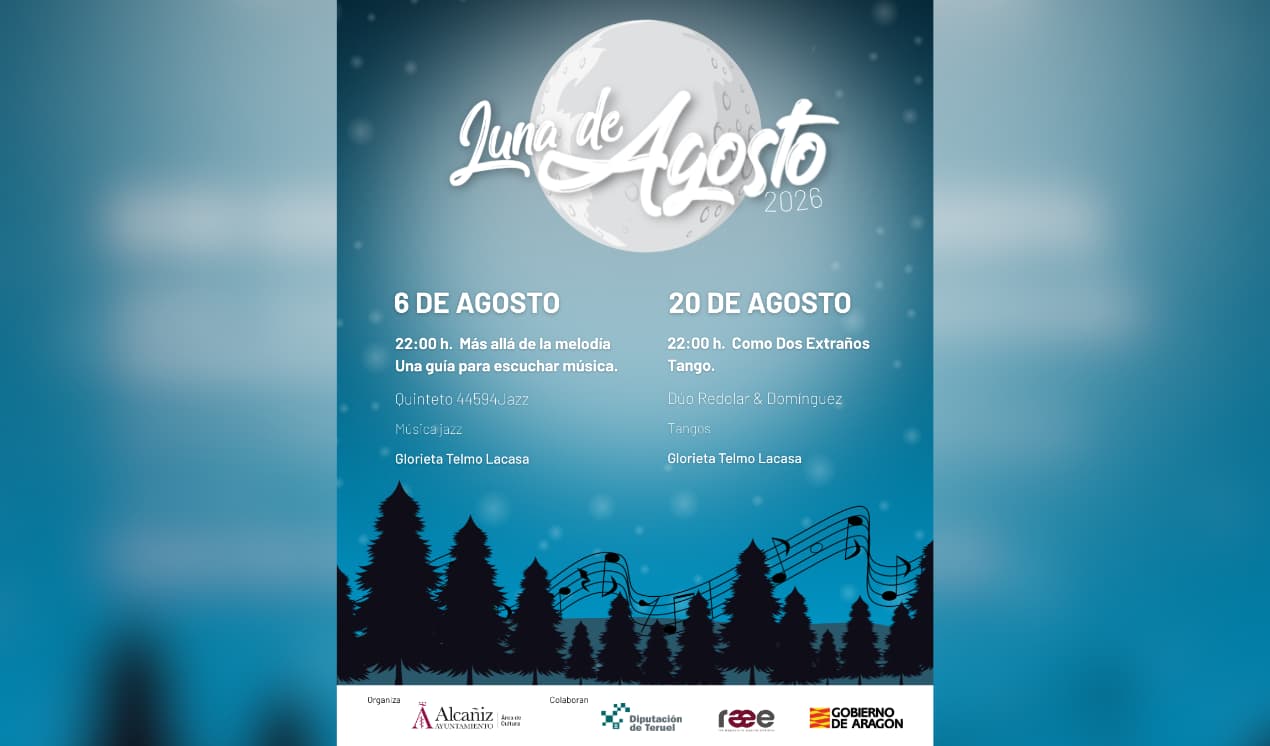 Cartel ciclo Luna de Agosto./ AYTO. ALCAÑIZ