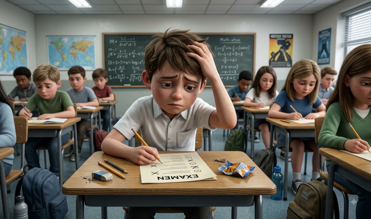 Alumno haciendo un examen./ IA GOOGLE GEMINI