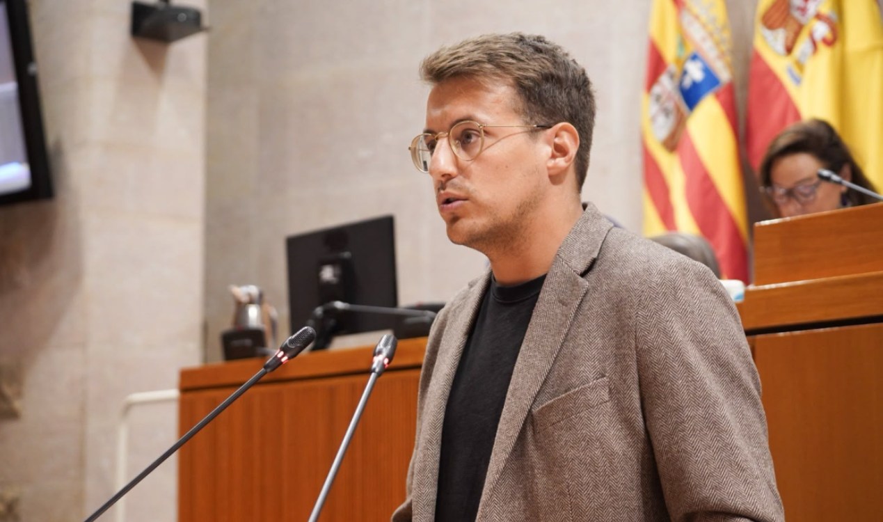 Jorge Pueyo en las Cortes de Aragón./ CHA