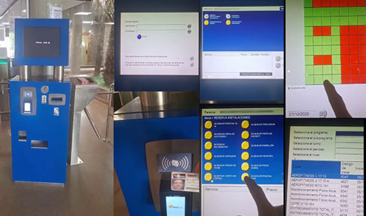 Nuevo Punto de Venta Autónomo del Servicio Municipal de Deportes (SMD), y el carnet virtual temporal para acceder con el móvil a las instalaciones del Servicio./ Ayto. Alcañiz