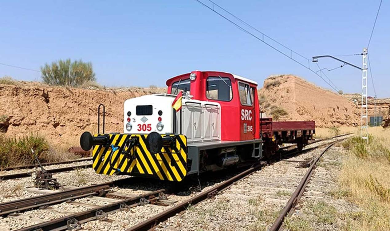 Parte de las primeras piezas que han llegado a la estación de Samper de Calanda / Tren Turístico 'Bajo Aragón'
