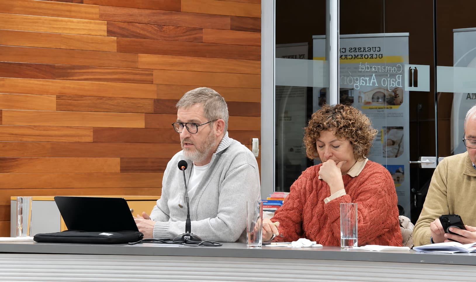 Ignacio Urquizu durante un pleno del Ayto. de Alcañiz./ Canal Youtube Ayto. Alcañiz